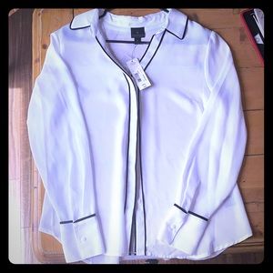 Worthington White Button Down Top